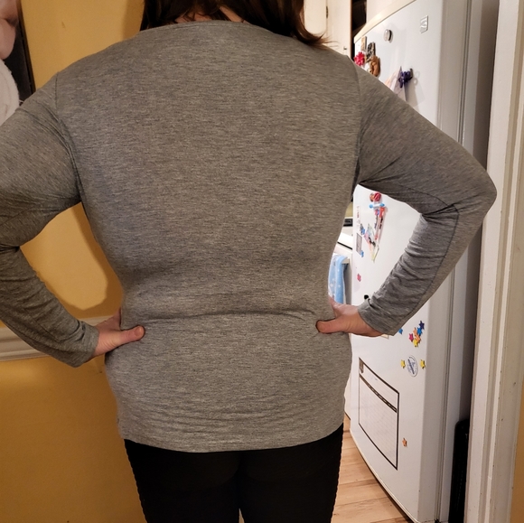 🏷= $1 MUST Bundle Long Sleeve Grey Stretch Shirt - Picture 3 of 8